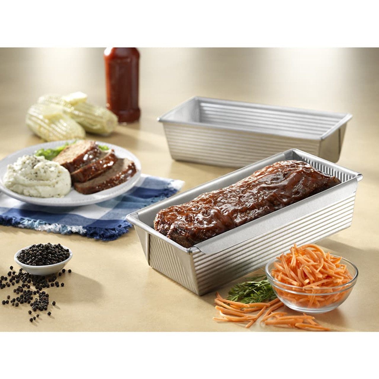 Meatloaf and Bread Pan | Gourmet Non-Stick Silicone Loaf Pan by Boxiki Kitchen | for Baking Banana Bread, Meat Loaf, Pound Cake | 8.5 FDA-Approved