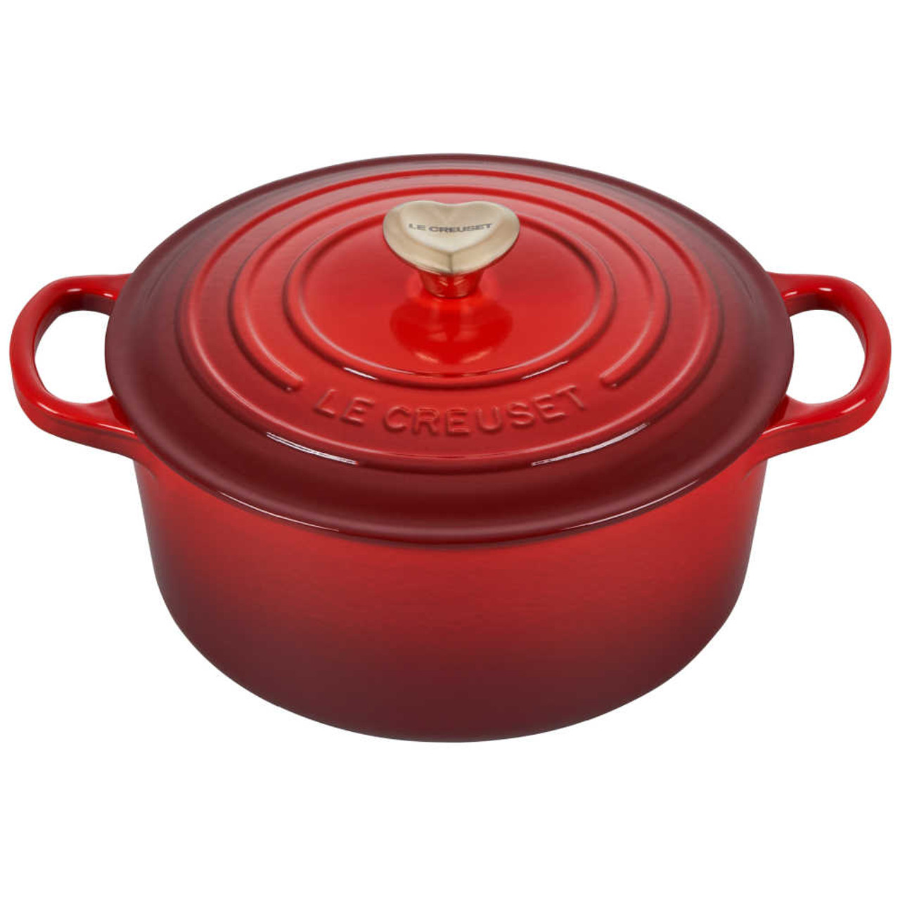 Le Creuset Round Dutch Oven With Heart Knob