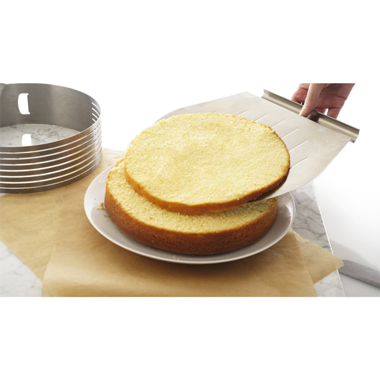 READY STOCK 2 IN 1 CAKE SLICER CLIP / 2PCS 5 LAYERS / CAKE BREAD CUTTER  LEVELER / SLICER