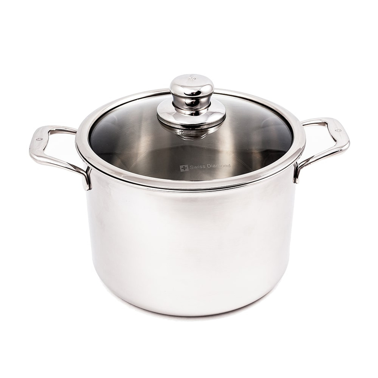 Gourmet Chef 10-Quart Stainless Steel Stock Pot with Glass Lid