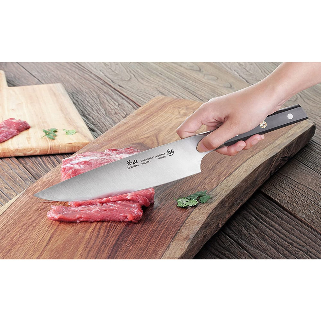 CANGSHAN Cover - 8 Chef's Knife - Solid Ash Wood Magnetic Knife Sheath