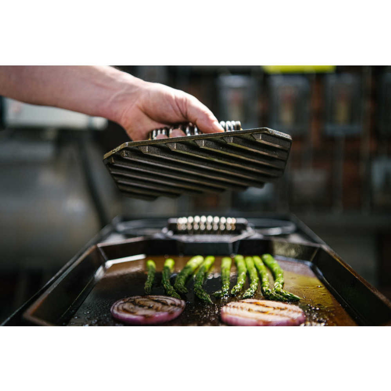 Staub Grill Pan with Panini Press - 12 Cast Iron - Matte Black