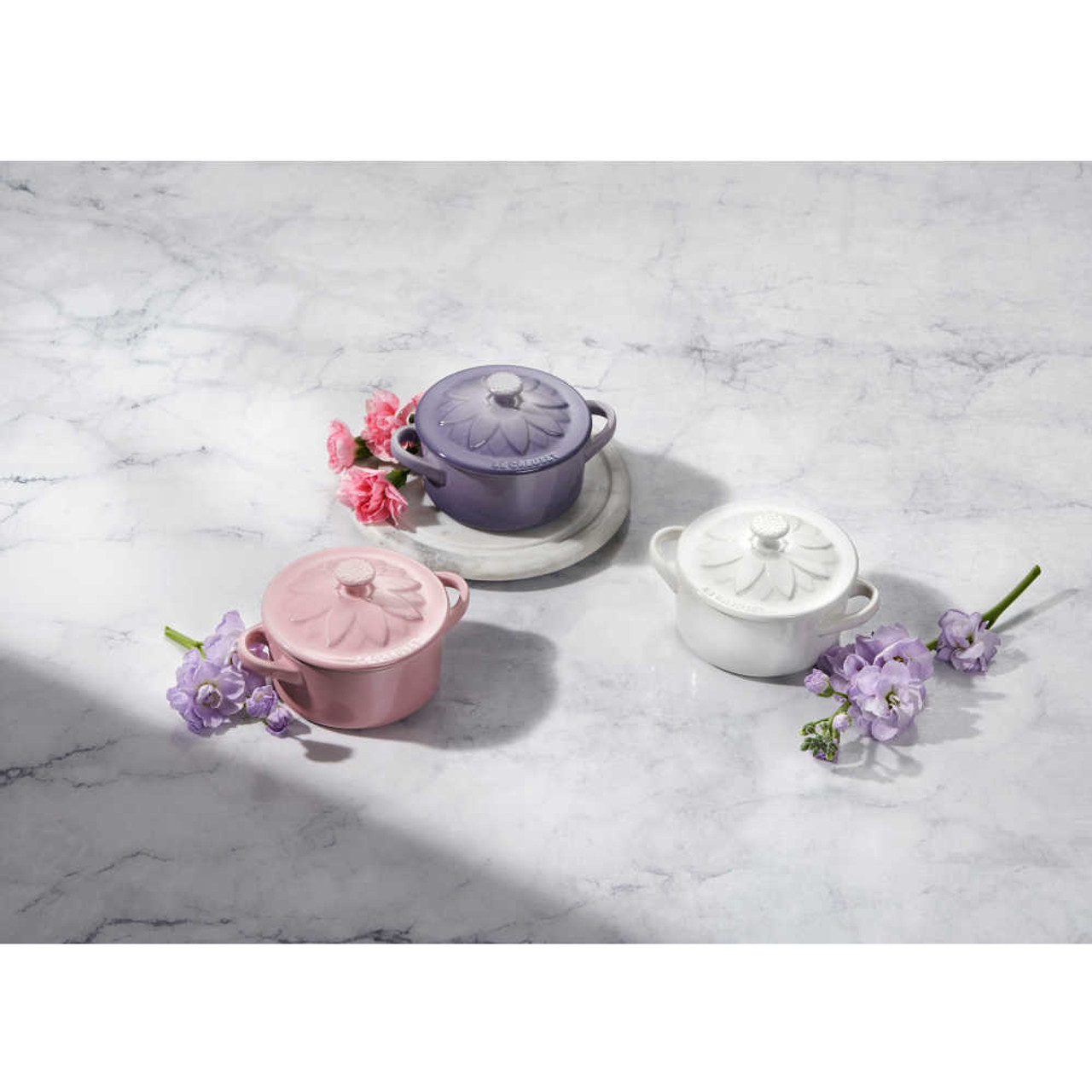 Le Creuset Stoneware Cerise Mini Cocotte Set