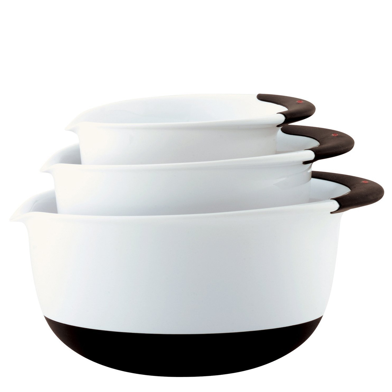 3 Piece Storage and Batter Mixing Bowl Set with Lids BPA Free Plastic