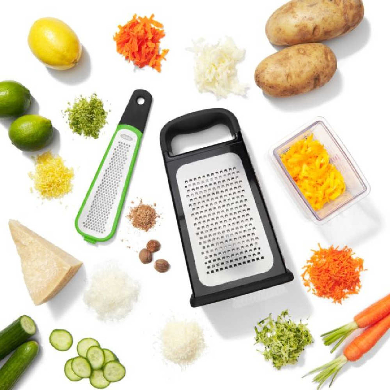 OXO Good Grips Etched Box Grater With Removable Zester