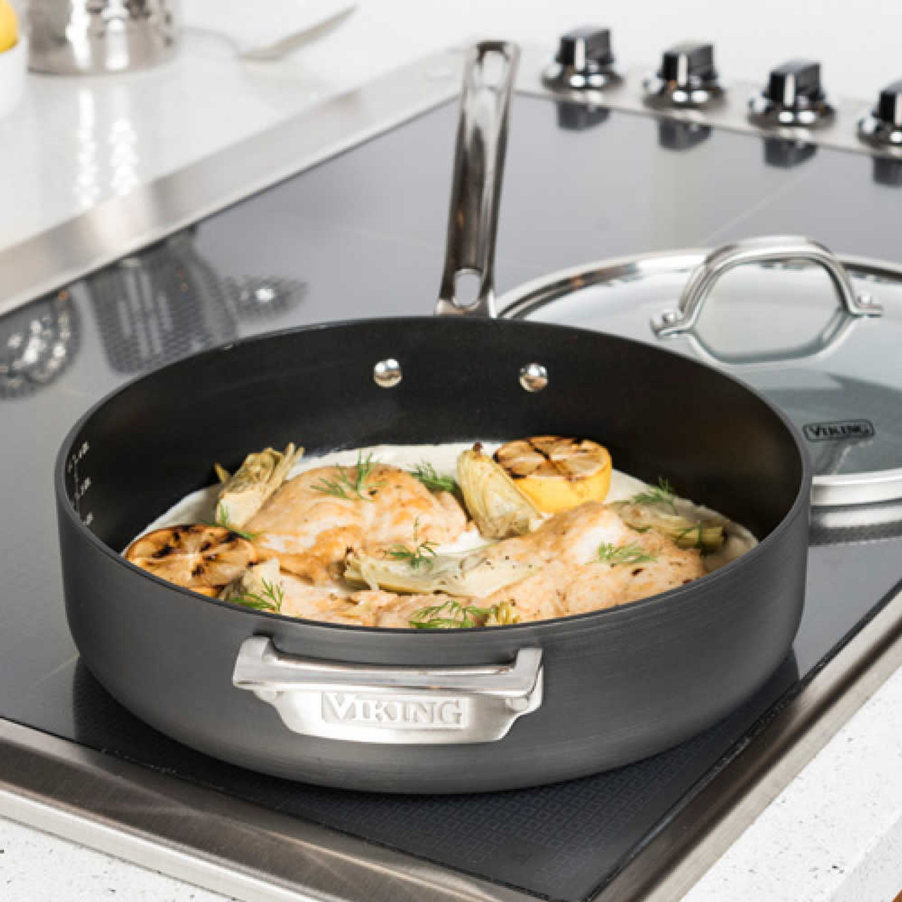 Viking Hard Anodized Nonstick 3-Quart Sauce Pan with Glass Lid