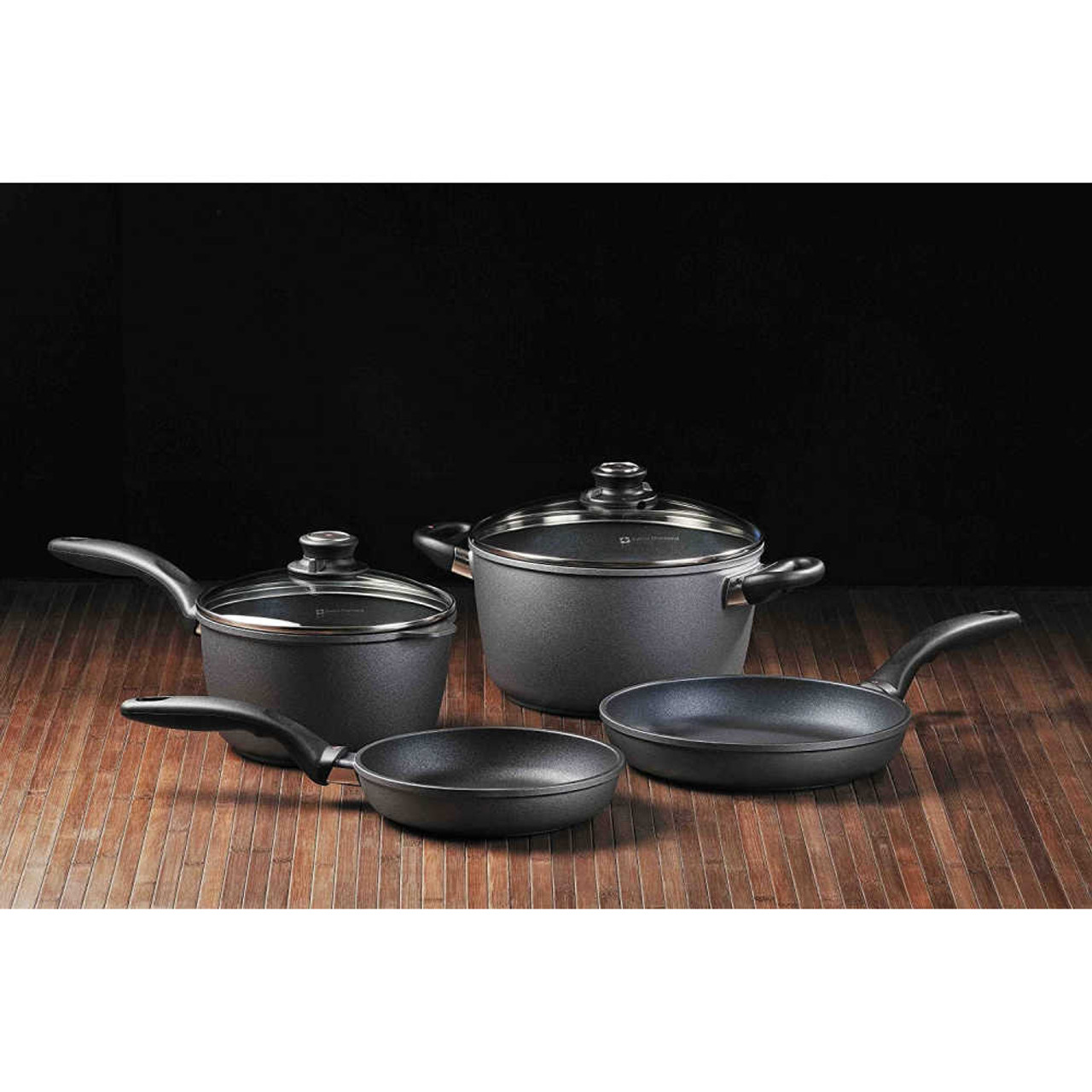 Swiss Diamond HD Nonstick 6-Piece Set - Fry Pans, Sauce Pan, & Soup Pot -  Induction
