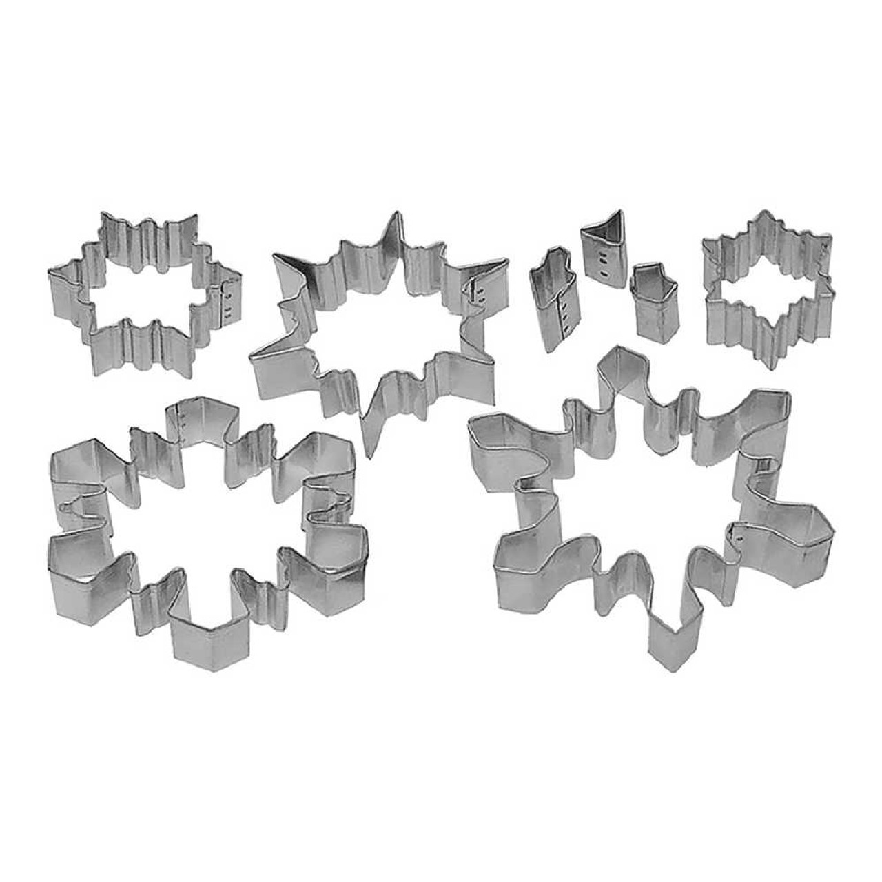 Snowflake Three Piece Cookie Stencil Set with Cookie Cutters