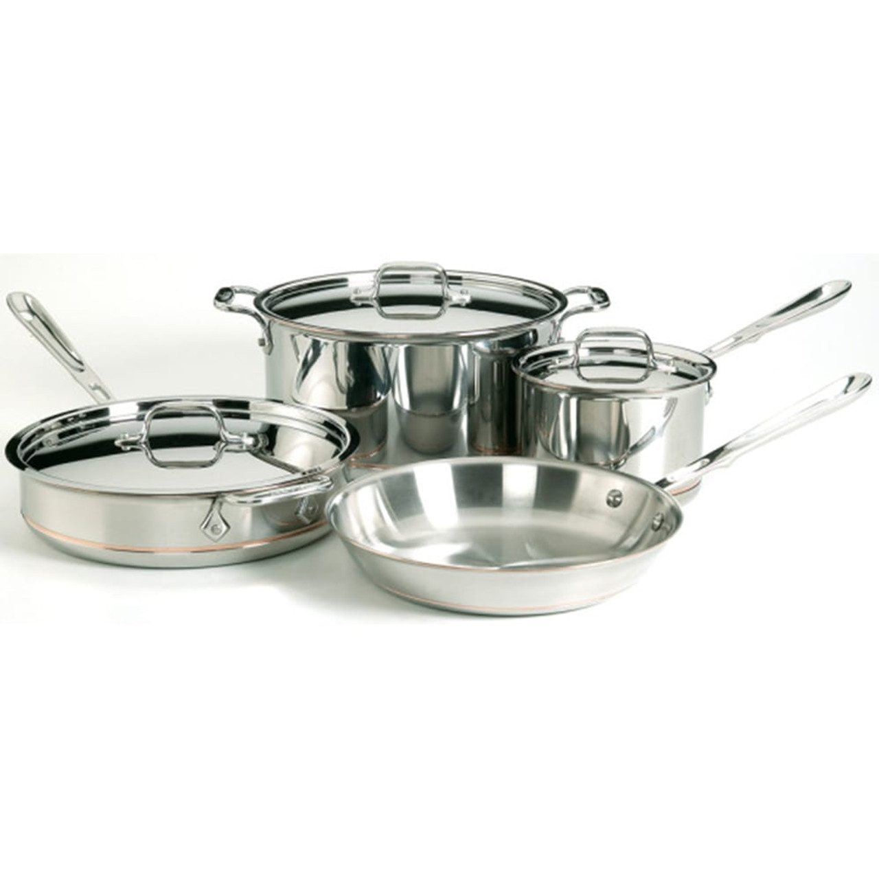 Cook Pro 506 7-Piece Tri-Ply Stainless Steel Cookware Set