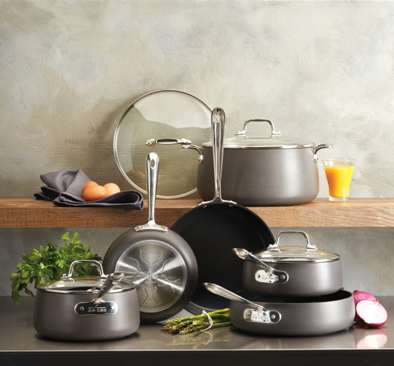 All-Clad d3 Stainless Steel Non-Stick 10-Piece Cookware Set with