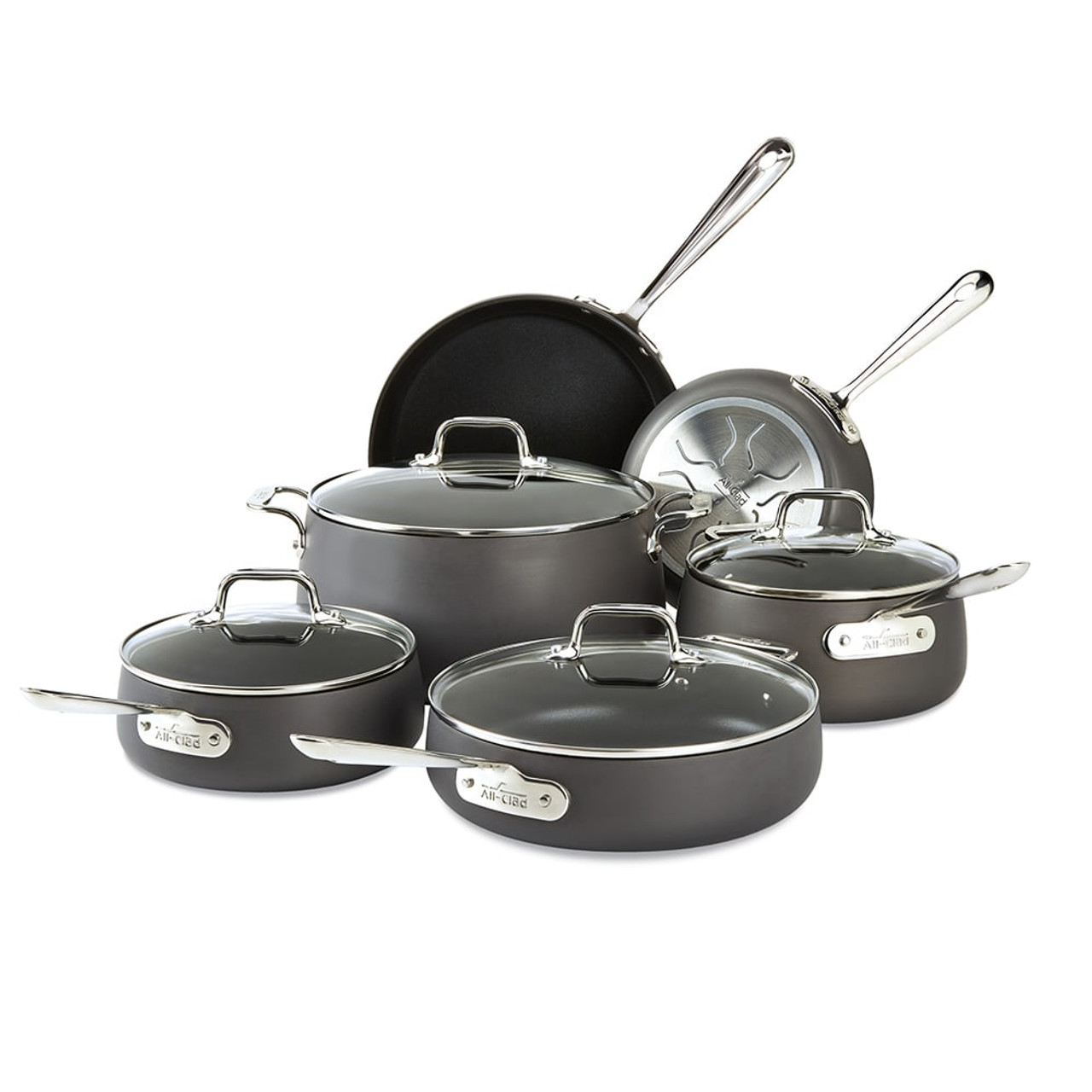 D3 Stainless 3-ply Bonded Cookware Set, Nonstick 10 piece Set