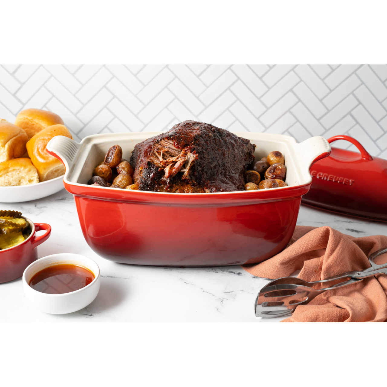 Le Creuset Heritage Deep Rectangular Baker in Cerise