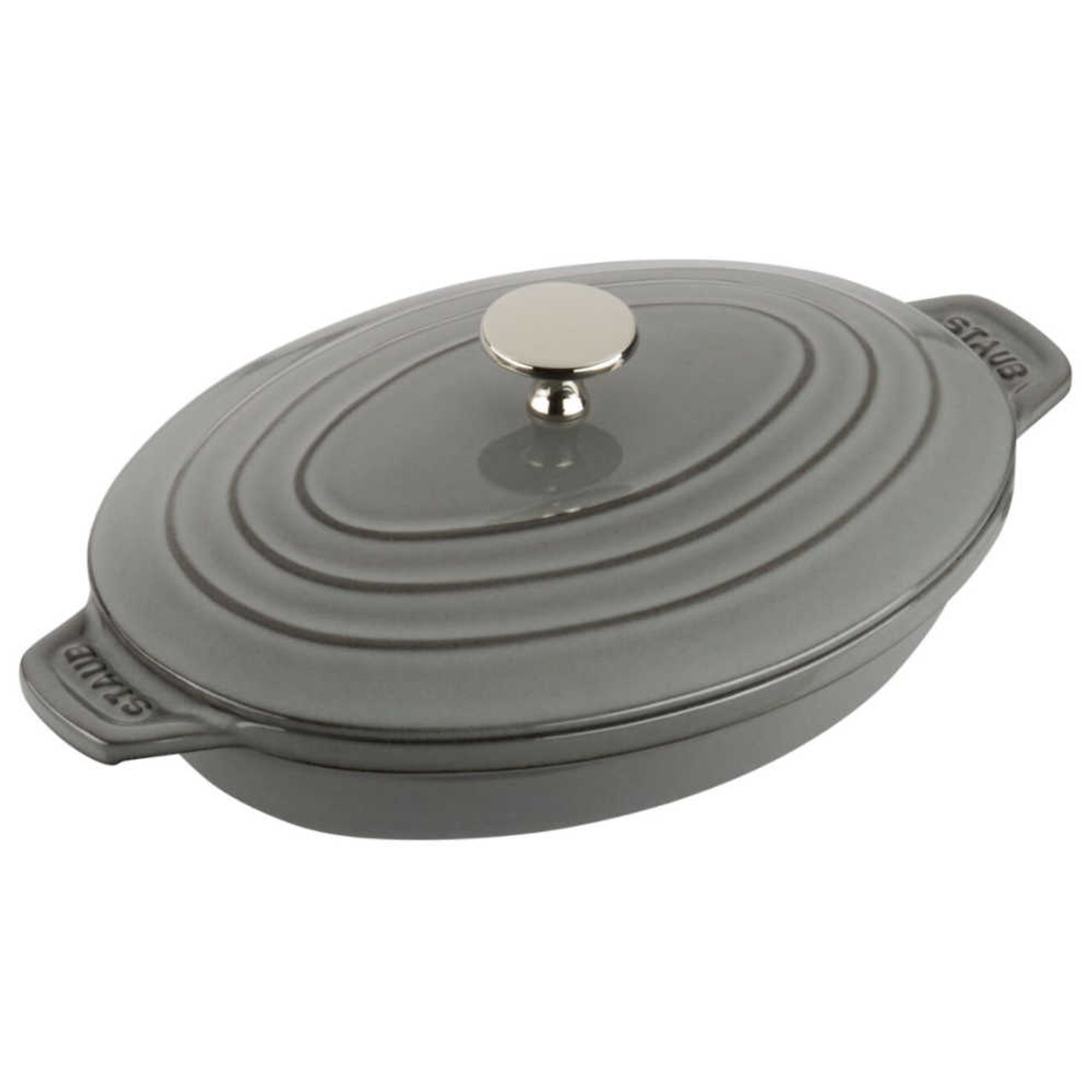 Staub Oval Baking Dish 15 Graphite Grey