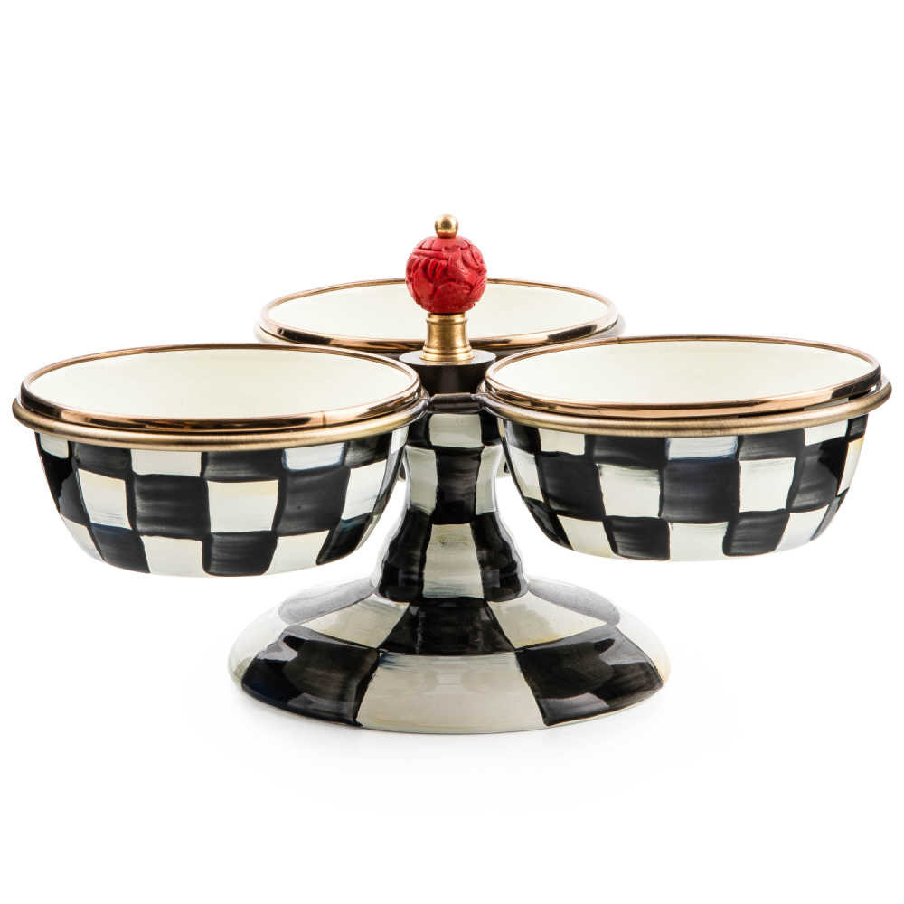 MacKenzie-Childs Courtly Check Enamel Triplicity