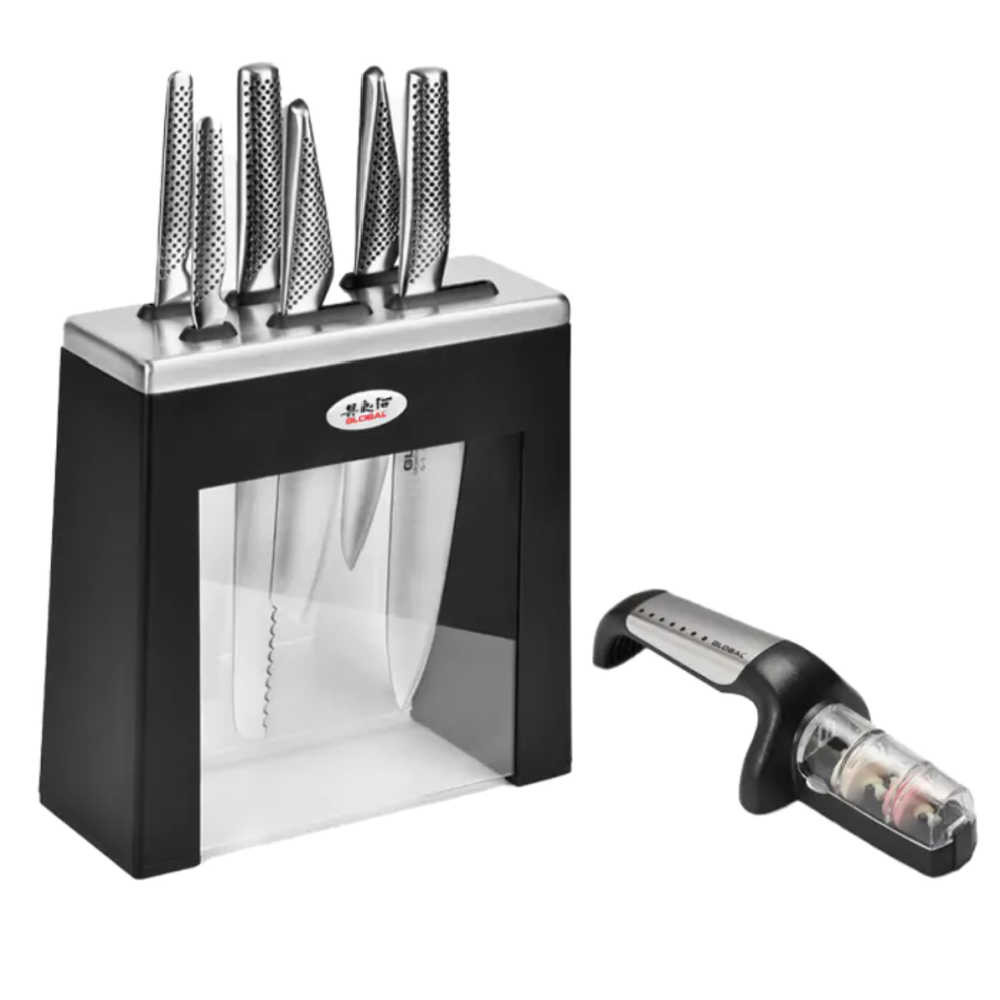 Global 7 Piece Kabuto Knife Block Set - Thumbnail 3