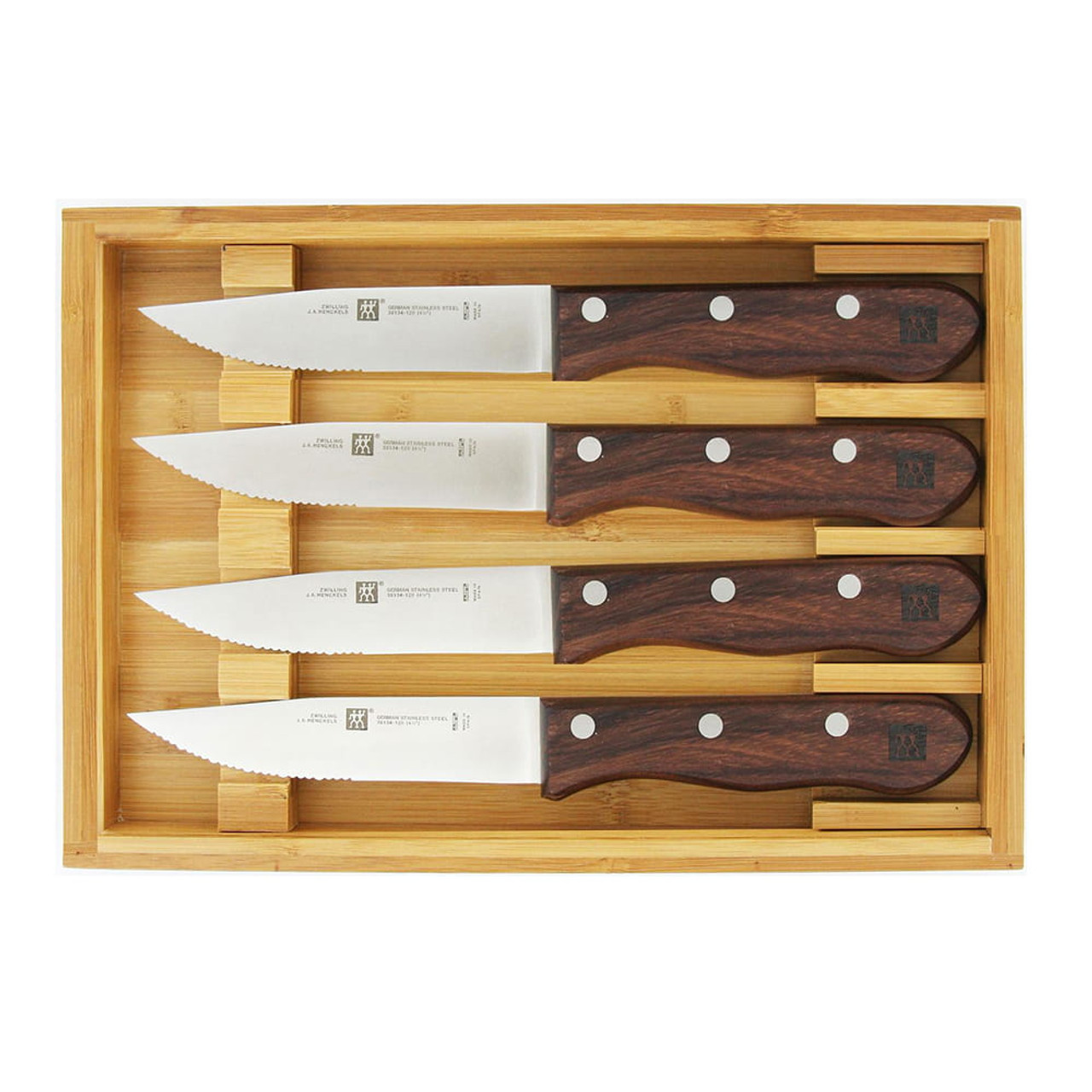 ZWILLING J.A. Henckels Zwilling 4-piece Steakhouse Steak Knife Set with  Storage Case & Reviews