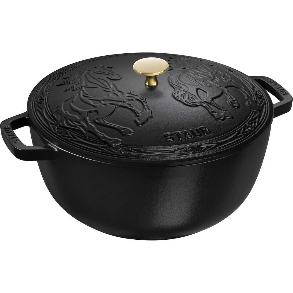 Enameled Cast Iron Essential French Oven with Horse Lid - Thumbnail 5