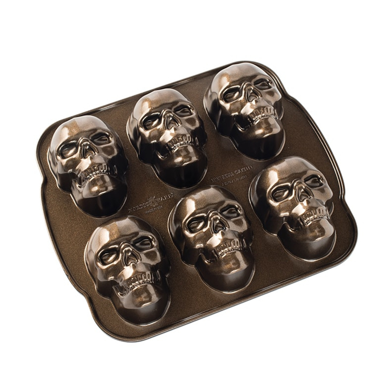 Nordic Ware Mini Skull Cakelet Halloween Baking Pan