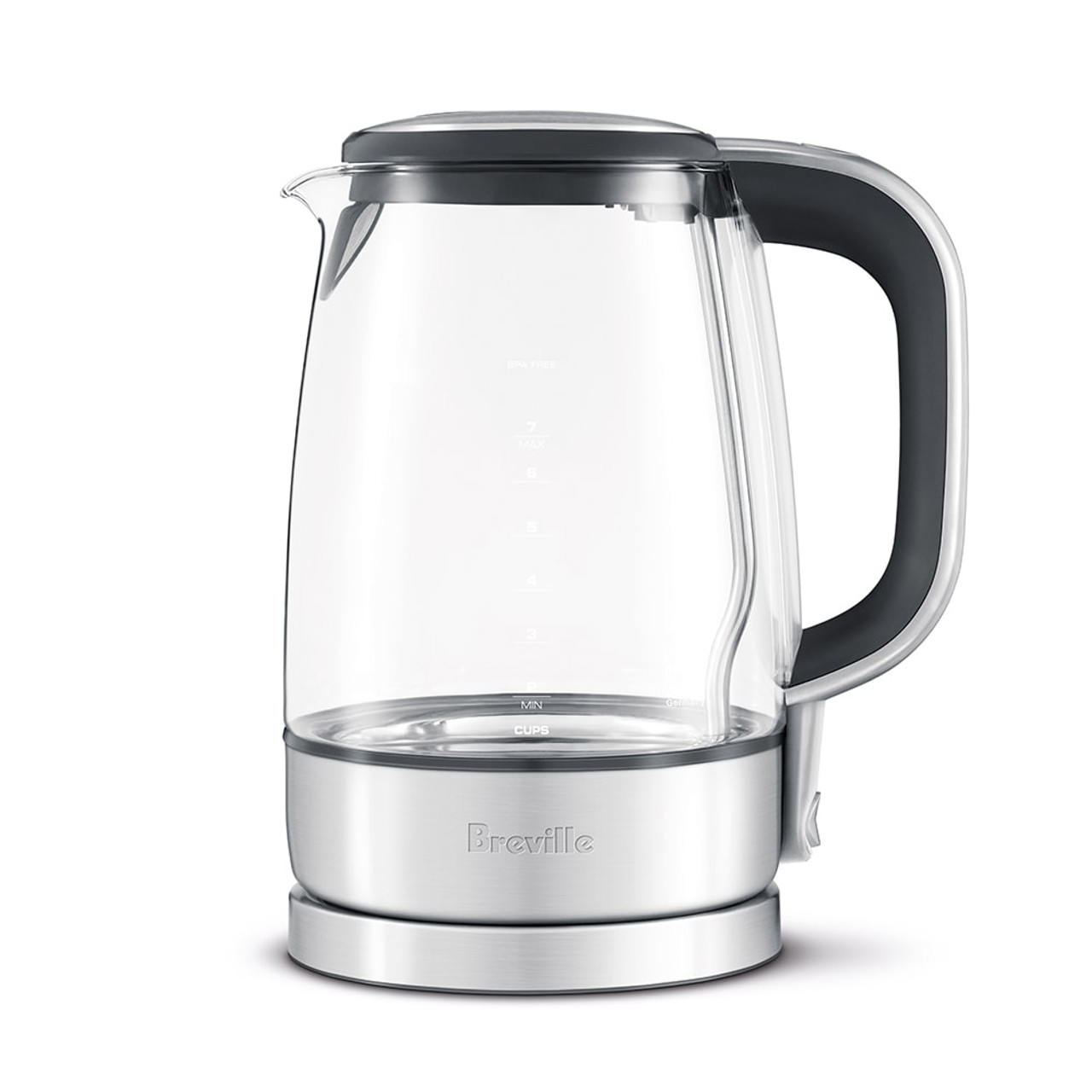 Better Chef 7-Cup Black and Clear Glass Cordless Electric Tea Kettle