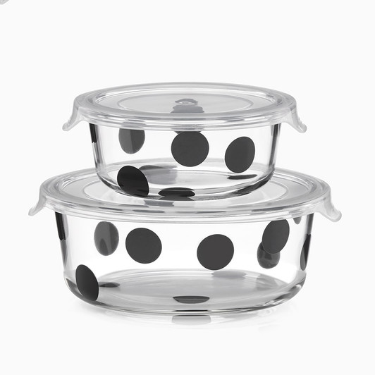 Kate Spade Deco Dot Rectangular Food Storage Containers