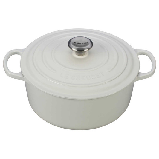 Chantal 3 qt Round Cast Iron Dutch Oven, Fade Gray