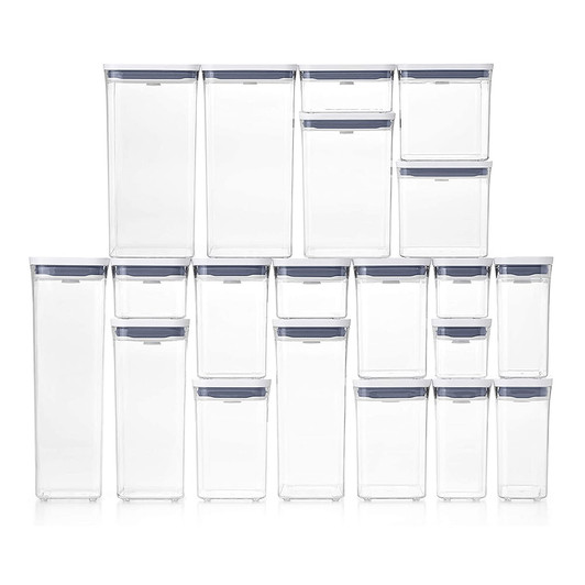 Phantom Chef 10 Piece Kitchen Storage Set with Lids | Sinnglass Plastic  10-Pcs Containers Set | Dishwasher Safe | Kitchen POP Jar Set | Set of 10