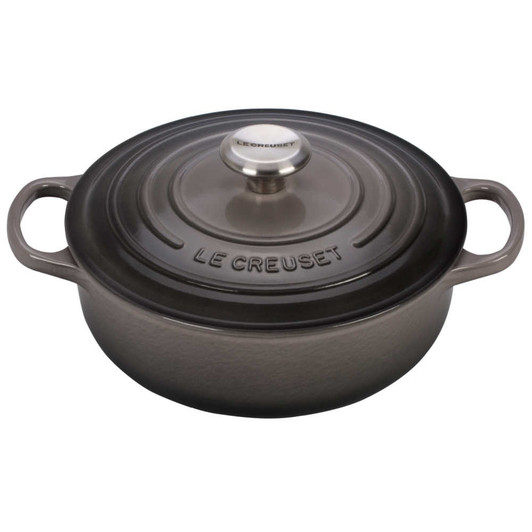 Le Creuset Signature Deep Round Grill in Oyster