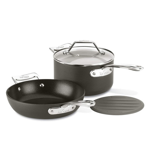 All-Clad Essentials Nonstick 5qt Simmer & Stew Square Pan with Trivet