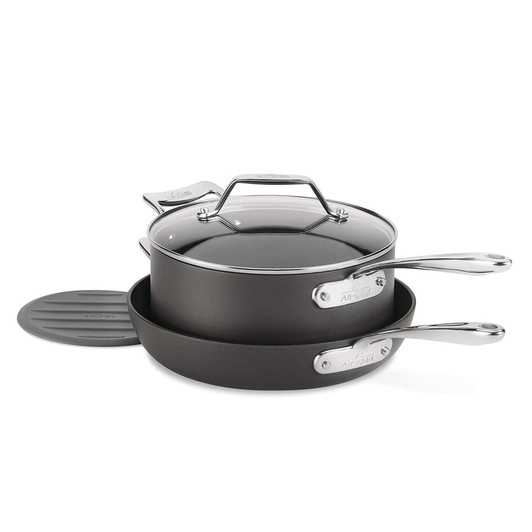 All-Clad Essentials Nonstick Cookware Set Fry Pan Set · 2 Piece