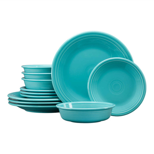 Fiesta 12-Piece Classic Set in Turquoise