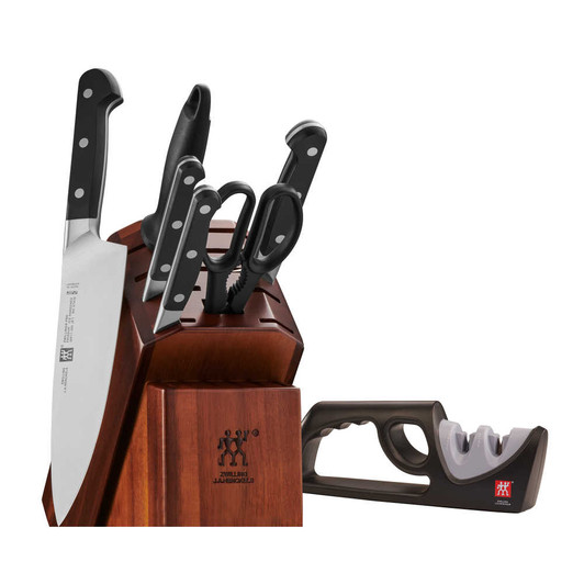 Zwilling Pro 8-Piece Knife Block Set with Sharpener