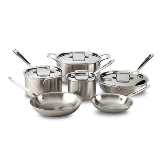 D3 Stainless Everyday 10 Piece Pots and Pans Cookware Set