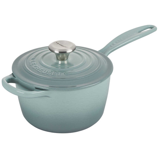 Le Creuset Cast Iron Signature Saucepan in Sea Salt
