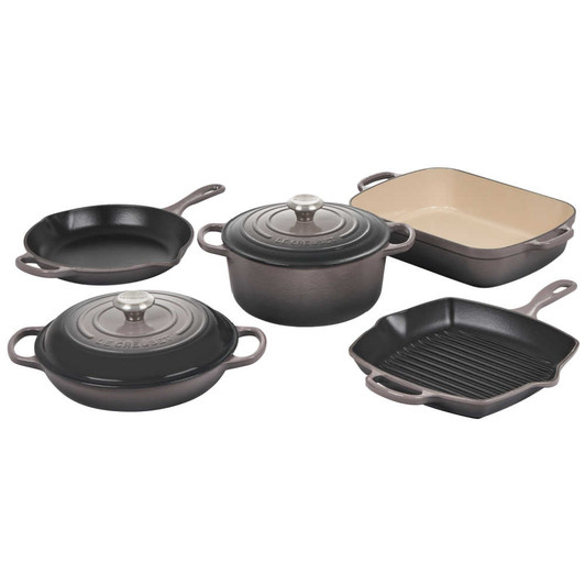 Le Creuset Cast Iron Cookware Set - 9 Piece Oyster – Cutlery and More