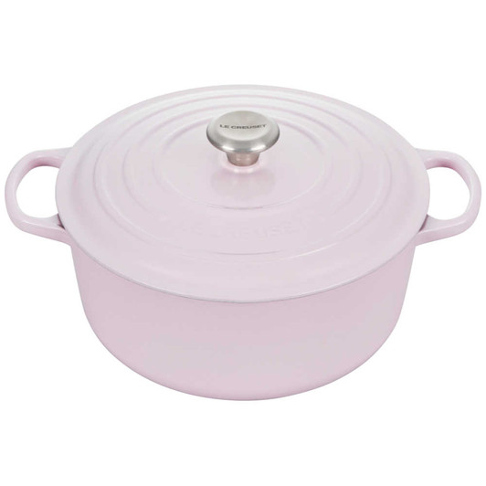 1950s Flame Le Creuset Dutch Oven Round 2.5 Qts Size C Large