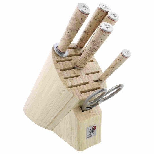 Smeg 7-Piece Knife Block Set ,Cream