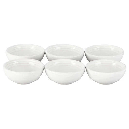 Le Creuset Set of 6 Pinch Bowls in White