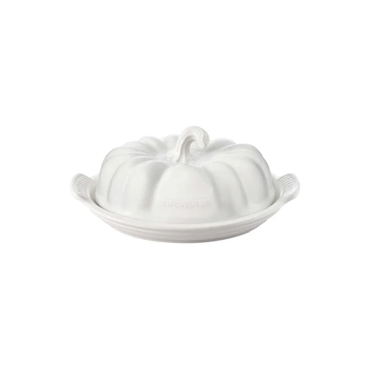 Le Creuset Pumpkin Butter Dish in White