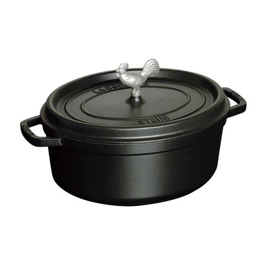 Staub 5.75-Quart Cast Iron Coq au Vin Cocotte in Matte Black