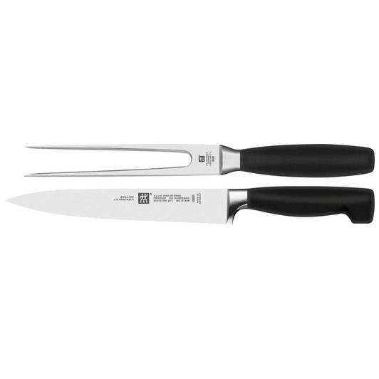Zwilling J.A. Henckels Four Star 2-Piece Carving Knife and Fork Set