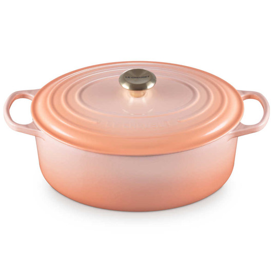 Le Creuset Cast Iron Oval Dutch Oven in Pêche