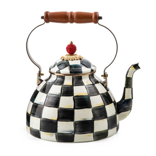 MacKenzie-Childs Courtly Check 3-Quart Tea Kettle