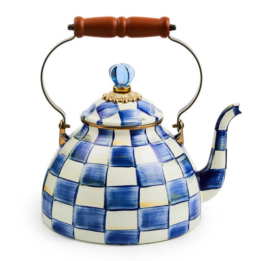MacKenzie-Childs Royal Check 3-Quart Tea Kettle