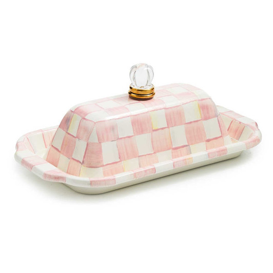 MacKenzie-Childs Rosy Check Butter Box