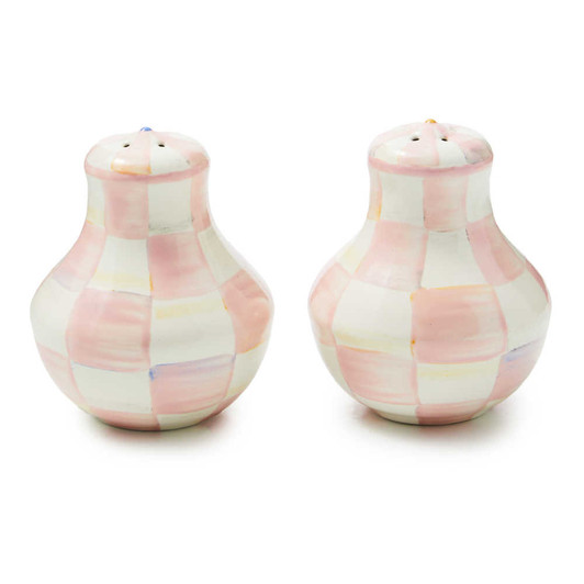 MacKenzie-Childs Rosy Check Salt and Pepper Shakers