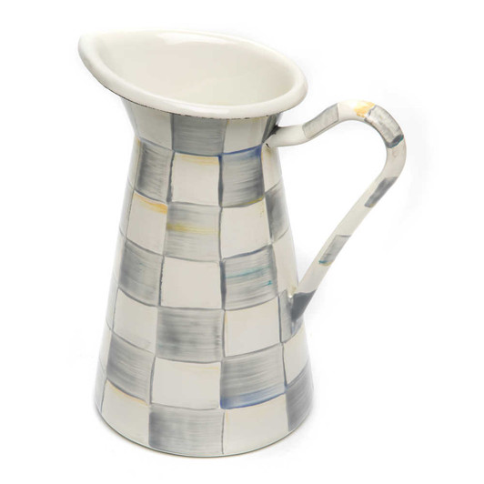 MacKenzie-Childs Sterling Check Medium Practical Pitcher