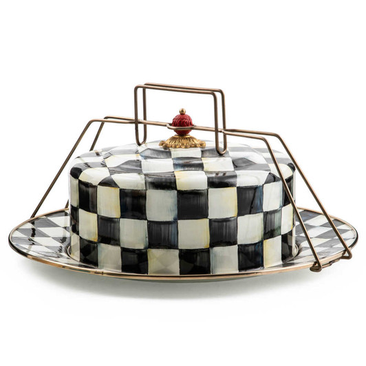 MacKenzie-Childs Courtly Check Cake Carrier