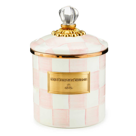 MacKenzie-Childs Rosy Check Small Canister