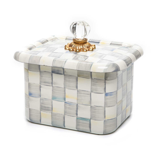 MacKenzie-Childs Sterling Check Recipe Box