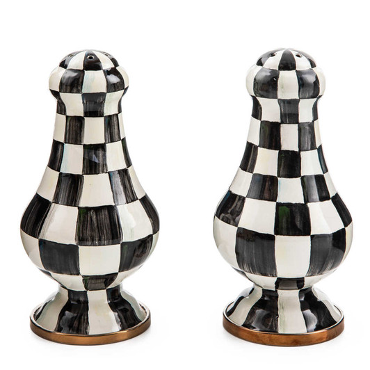 MacKenzie-Childs Courtly Check Large Salt and Pepper Shakers
